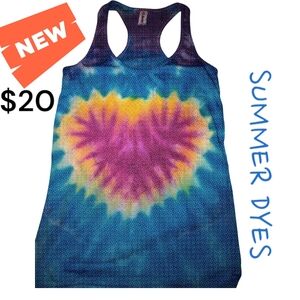 Summer Dyes Women's Tie-Dye Tank Top - Blue and Pink